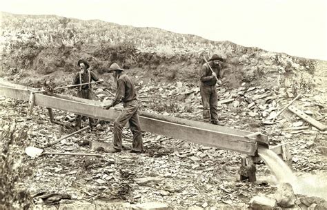 SLUICE BOX PLACER GOLD MINING c. 1889 Photograph by Daniel Hagerman