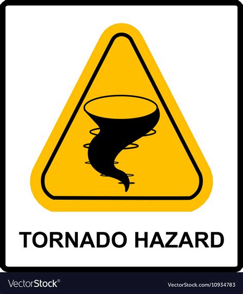 Warning tornado sign Royalty Free Vector Image