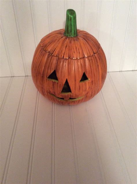 Ceramic jack o lantern/ halloween decor/ vintage jack o