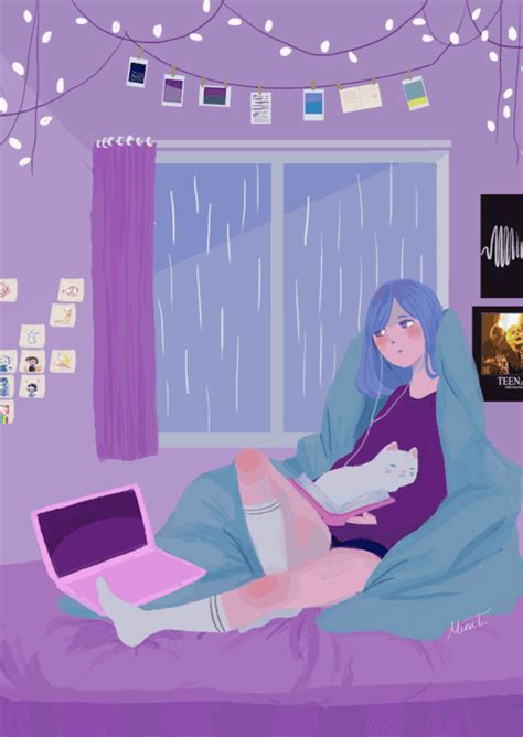 Aesthetic Gif, Cute Gif, Les Arts, Anime Scenery, Cute Illustration ...