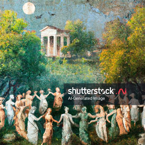 Classical Painting 10 Women Holding Hands AI-generated image 2363276301 ...