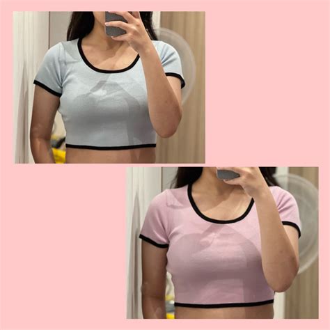 (2 COLOURS) Basic Outline Crop Top, Women's Fashion, Tops, Other Tops ...