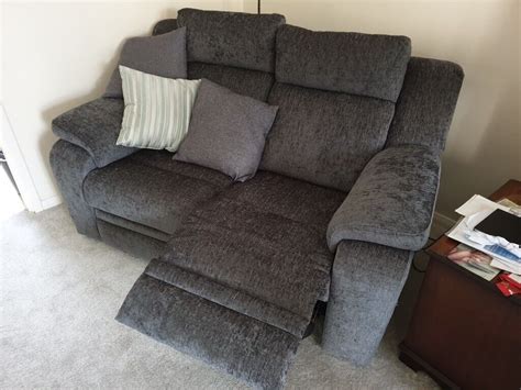 DFS Power Recliner Armchair + 2 seater recliner sofa, nearly new, charcoal grey | in Cambridge ...