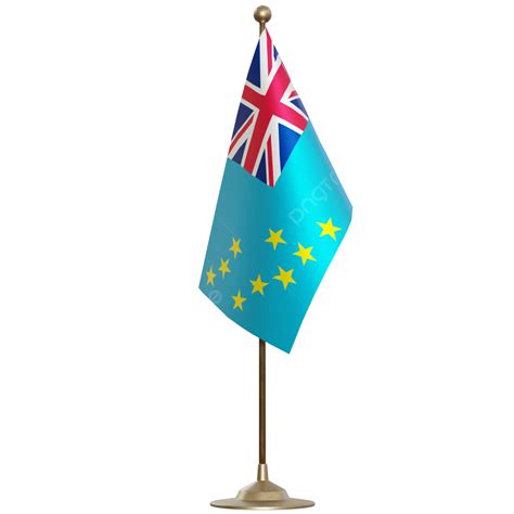 Tuvalu Flag With Pole, Tuvalu Flag Post, Tuvalu Flag, Tuvalu Flag With Metal Stand Transparent ...