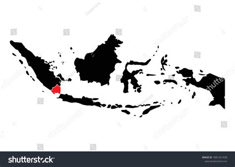 Highlighted Plain Map Indonesian Province Lampung Stock Illustration ...