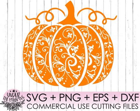 Pumpkin SVG Swirly Pumpkin SVG Fall Svg Ornamental - Etsy