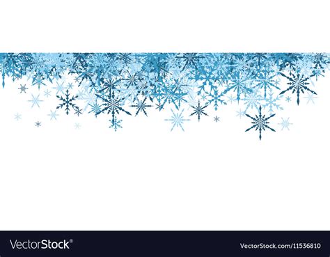 Winter banner with blue snowflakes Royalty Free Vector Image