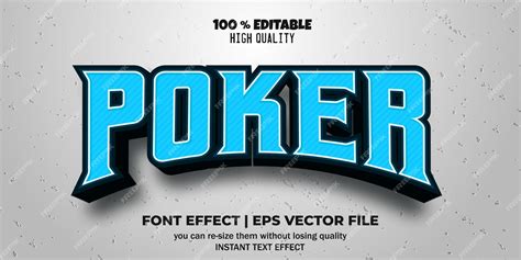 Premium Vector | Editable font effect poker text style