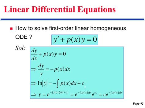 First Order Differential Equation Flowchart