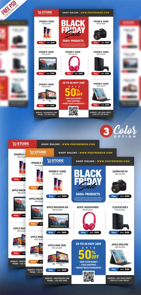 Black Friday Sale Flyer PSD Bundle | PSDFreebies.com