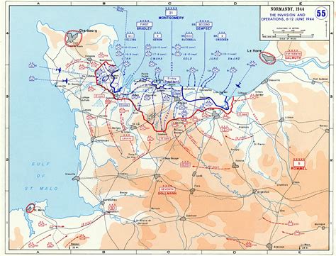Normandy Beach Invasions Map