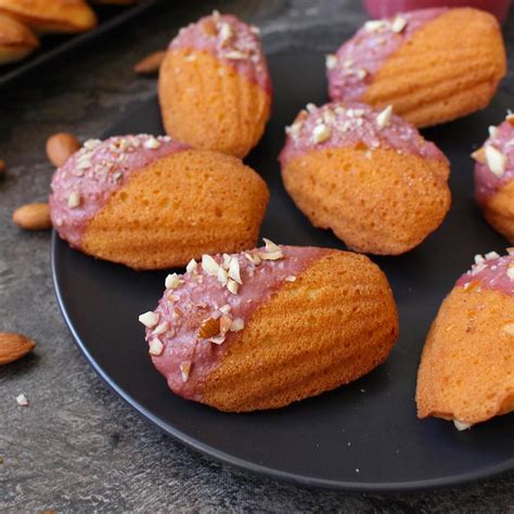 Almond Madeleines with Raspberry Glaze - A Baking Journey