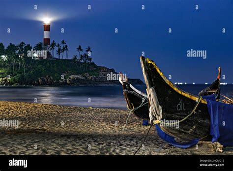 Kovalam Beach and lighthouse Stock Photo - Alamy