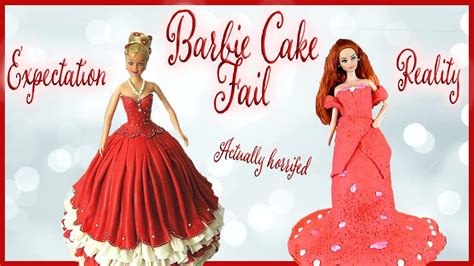 I Made A Barbie Cake But It Was A HUGE Fail - YouTube