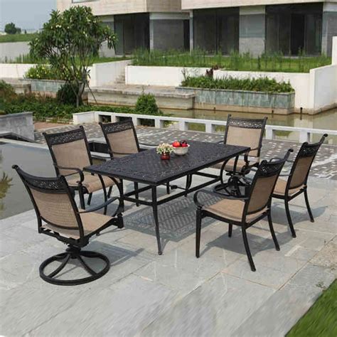 5 piece cast aluminum patio furniture Outdoor furniture transport by sea-in Garden Sets from ...