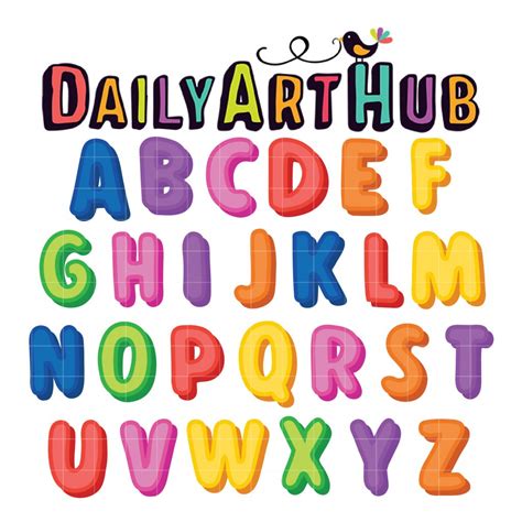 Large Alphabet Letters Clip Art