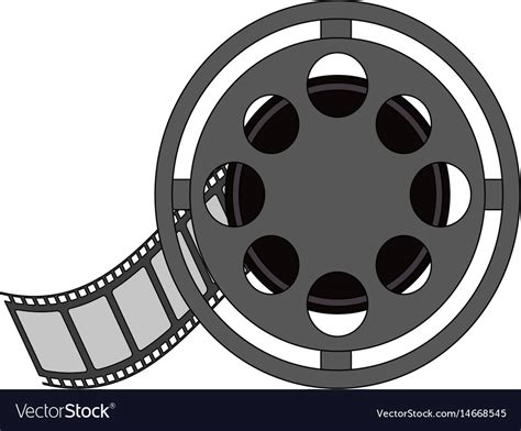 Color image cartoon film roll reel Royalty Free Vector Image