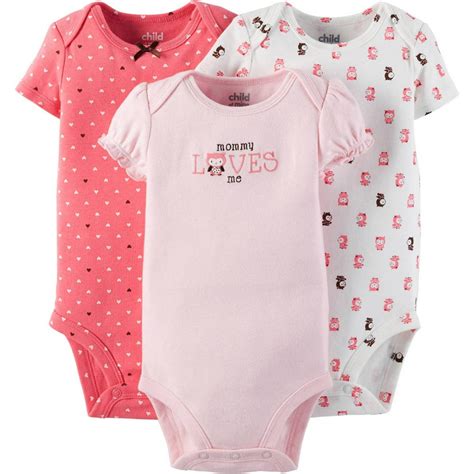 Carter's - Child Of Mine Newborn Baby Girl Bodysuit, 3 Pack - Walmart ...