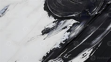 AI generated a black and white abstract painting with black and white ...