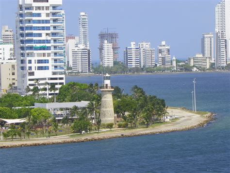 Castillo Grande Light and Cartagena Skyline - a photo on Flickriver