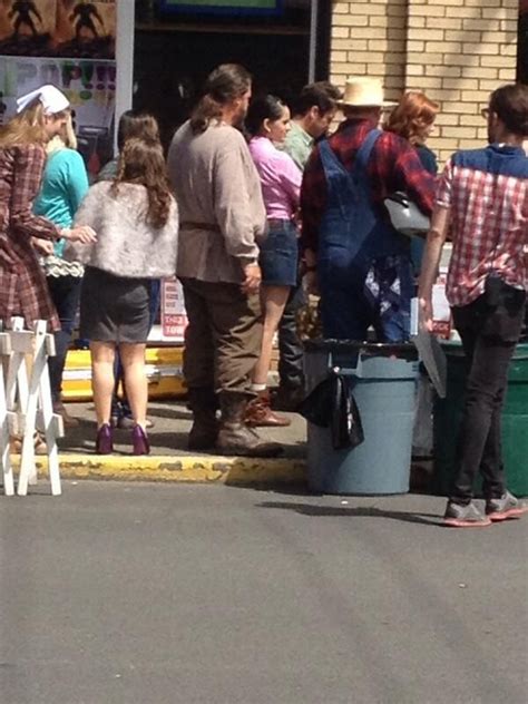 Christian Kane filming TNT'S new series The Librarians on Location in Oregon 5-2014-Taken by ...