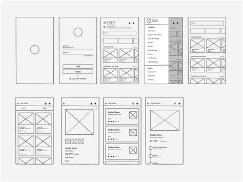 Mobile App Wireframe (UX) | App wireframe, Wireframe design, Wireframe