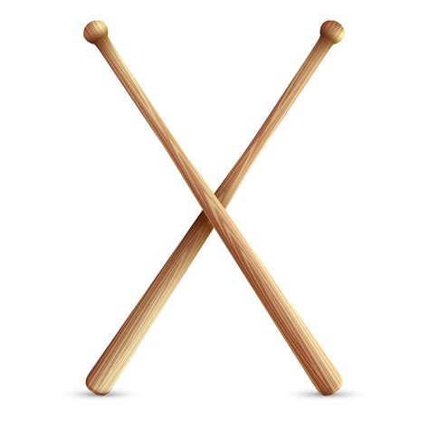 Two crossed wooden baseball bats 625719 Vector Art at Vecteezy