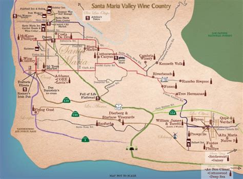 Santa Barbara Wineries Map - Map Of Amarillo Texas