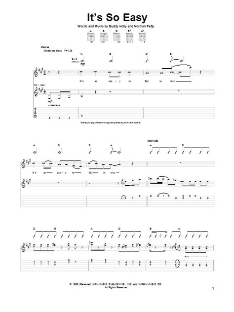 It's So Easy | Sheet Music Direct