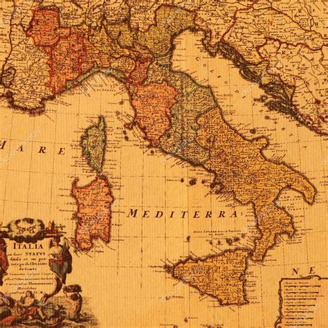 Antique map of Italy — Stock Photo © Malgorzata_Kistryn #8748137