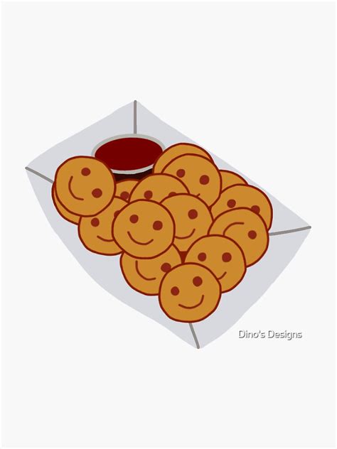 "Smiley Face Tater Tots" Sticker for Sale by ascar22 | Redbubble