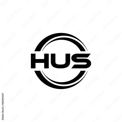 HUS letter logo design with white background in illustrator, vector ...