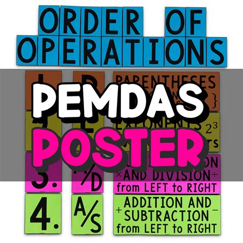 Pemdas Chart Printable - Printable Form, Templates and Letter