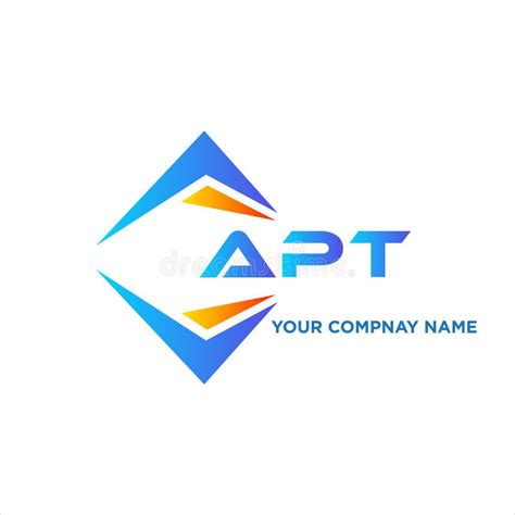 APT Abstract Technology Logo Design on White Background. APT Creative ...