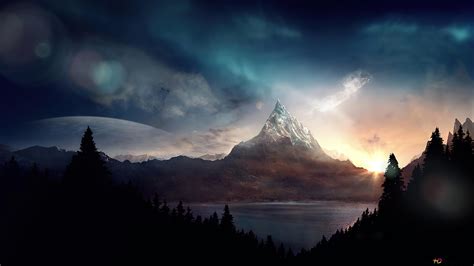 Ice Mountain Highest Peak 4K wallpaper download