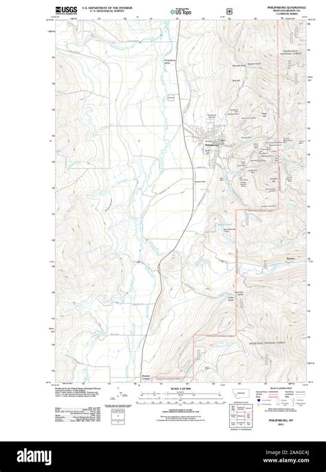 Map of philipsburg montana Cut Out Stock Images & Pictures - Alamy