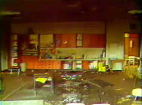 Cokeville Elementary classroom after the bomb exploded