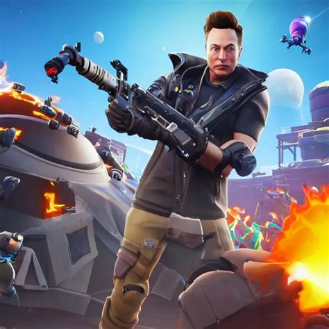 elon musk in the video game fortnite, elon musk as a | Stable Diffusion ...