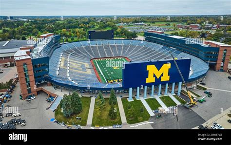 Aerial View of Michigan Wolverines Football Stadium, Ann Arbor Stock ...