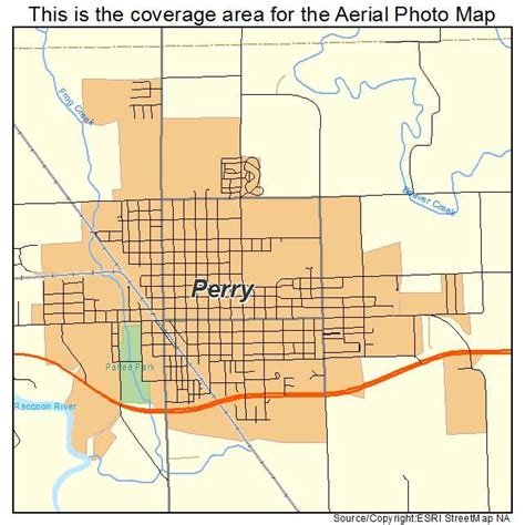 Aerial Photography Map of Perry, IA Iowa