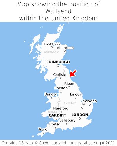 Where is Wallsend? Wallsend on a map