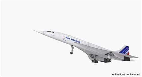 3d model of concorde supersonic passenger jet