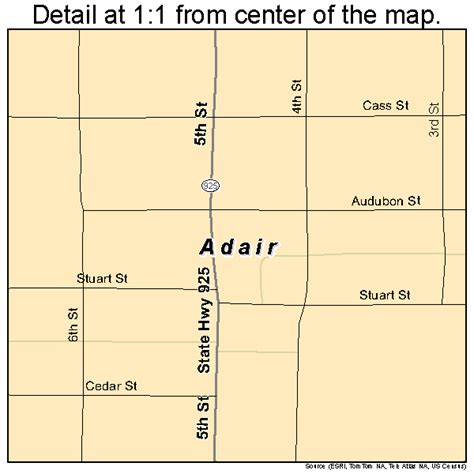 Adair Iowa Street Map 1900370