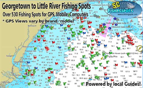 Georgetown to North Myrtle Beach South Carolina GPS Fishing Spots