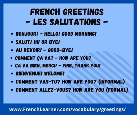 How To Greet Somebody in French: 25 Common Greetings | French greetings ...