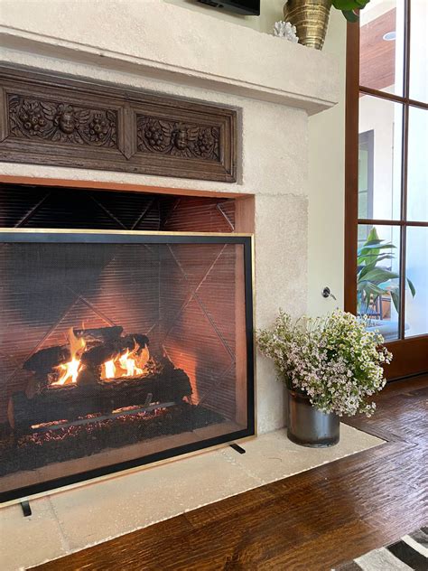 Bleeker Fireplace Screen in Matte Black