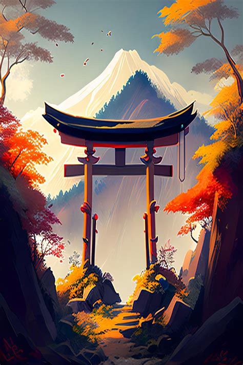 Japanese Torii in Autumn Mountain | Cool wallpapers art, Pop art wallpaper, Japanese art