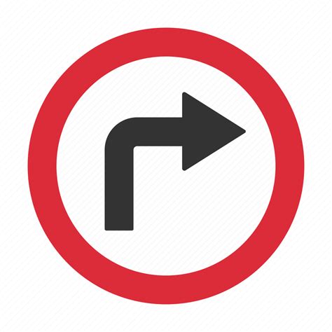 Right turn, traffic sign, warning, warning sign icon - Download on Iconfinder