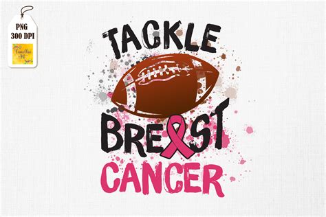 Tackle Football Breast Cancer Awareness By Mulew Art | TheHungryJPEG