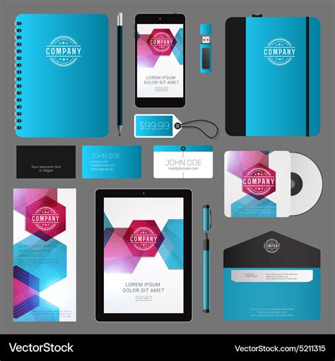 Modern corporate identity template design Vector Image